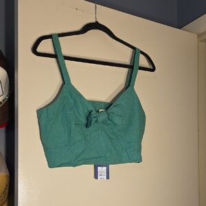 Universal Thread Green Crop Top with Bow